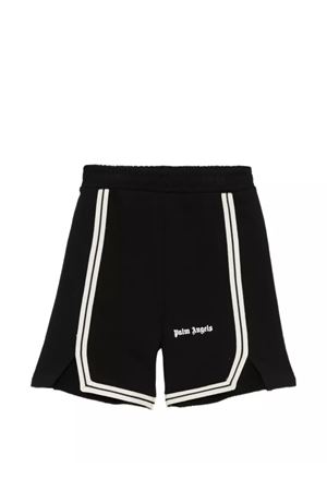 logo stripe-detail shorts PALM ANGELS KIDS | PBCI007S26FLE001110